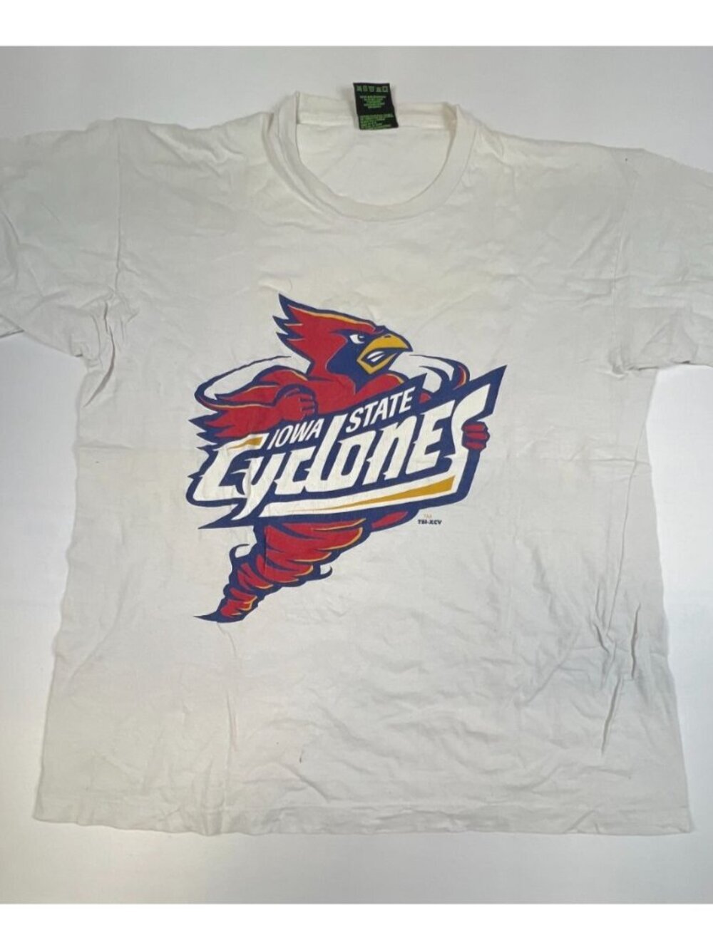 Vintage Iowa State Cyclones T-Shirt XL Made in USA Single Stitch 1995 White TSI